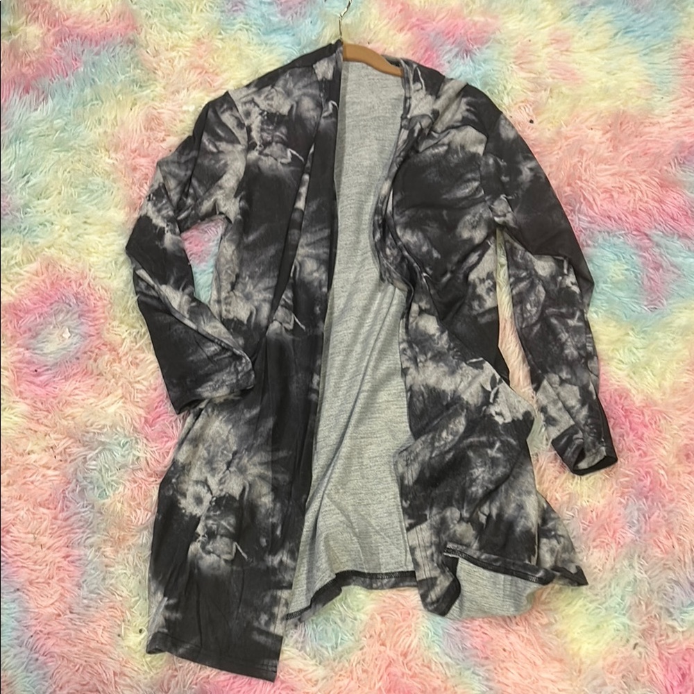 Women's Tie-Dye Open Front Cardigan